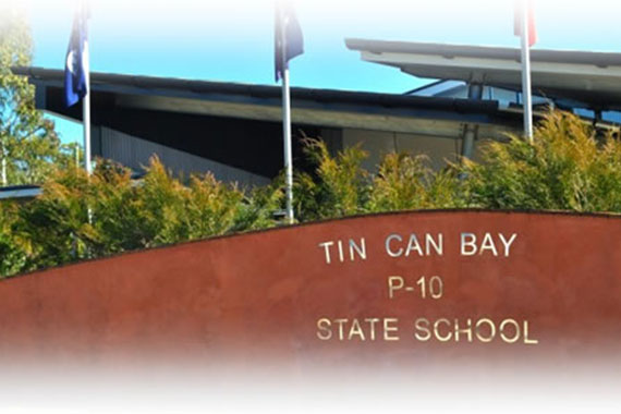 Tin Can Bay State School sign
